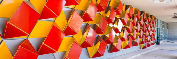 Red Geometric Shapes